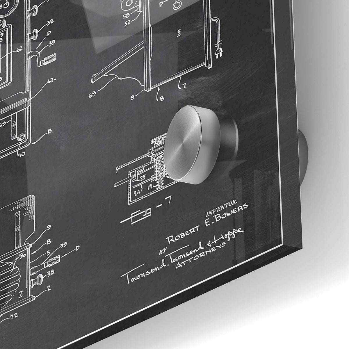 Epic Art 'Telephone, 1959 Blueprint Patent Chalkboard' Acrylic Glass Wall Art,24x36