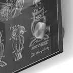 Epic Art 'Scarecrow Owl Blueprint Patent Chalkboard' Acrylic Glass Wall Art,24x36