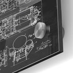 Epic Art 'Steam Locomotive Blueprint Chalkboard Patent' Acrylic Glass Wall Art,24x36