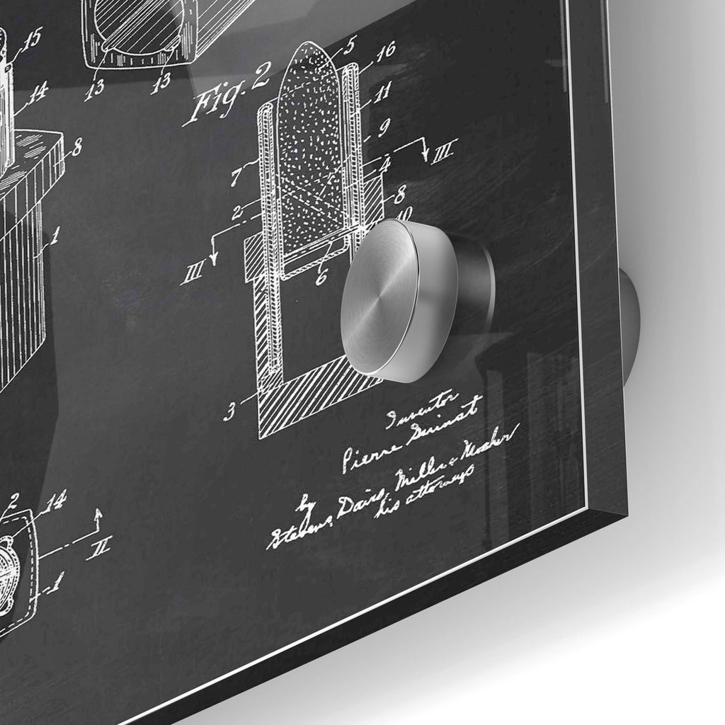 Epic Art 'Lipstick Case Blueprint Chalkboard Patent' Acrylic Glass Wall Art,24x36