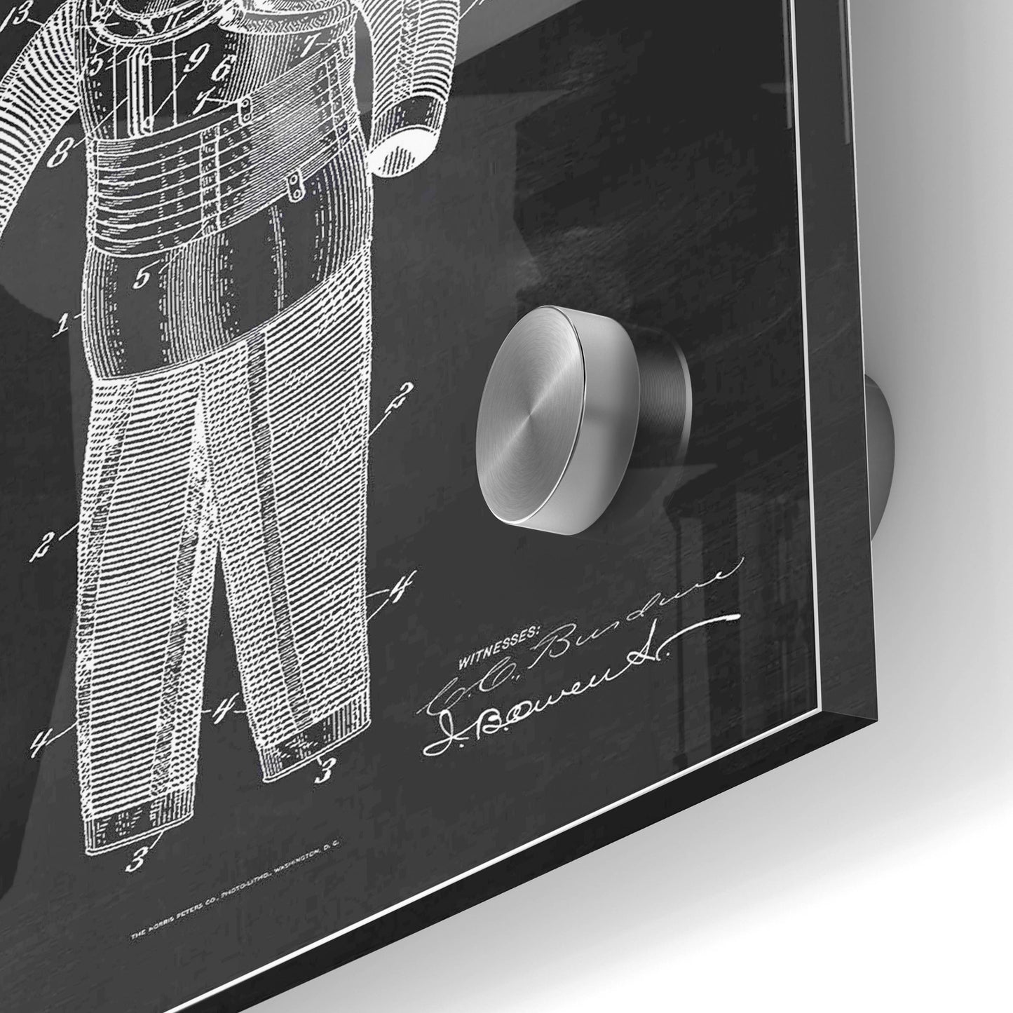 Epic Art 'Diving Armor Blueprint Chalkboard Patent' Acrylic Glass Wall Art,24x36