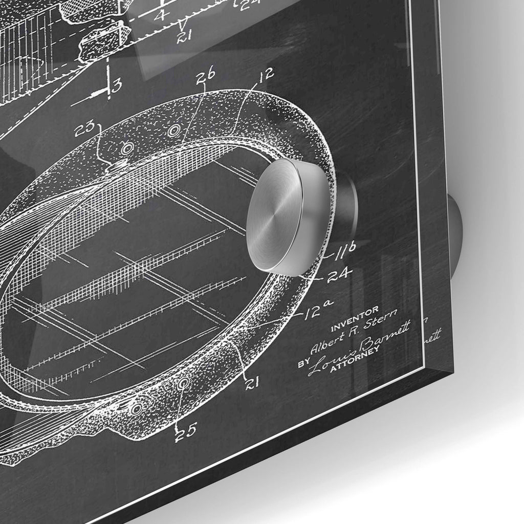 Epic Art 'Police Uniform Cap Blueprint Patent Chalkboard' Acrylic Glass Wall Art,24x36