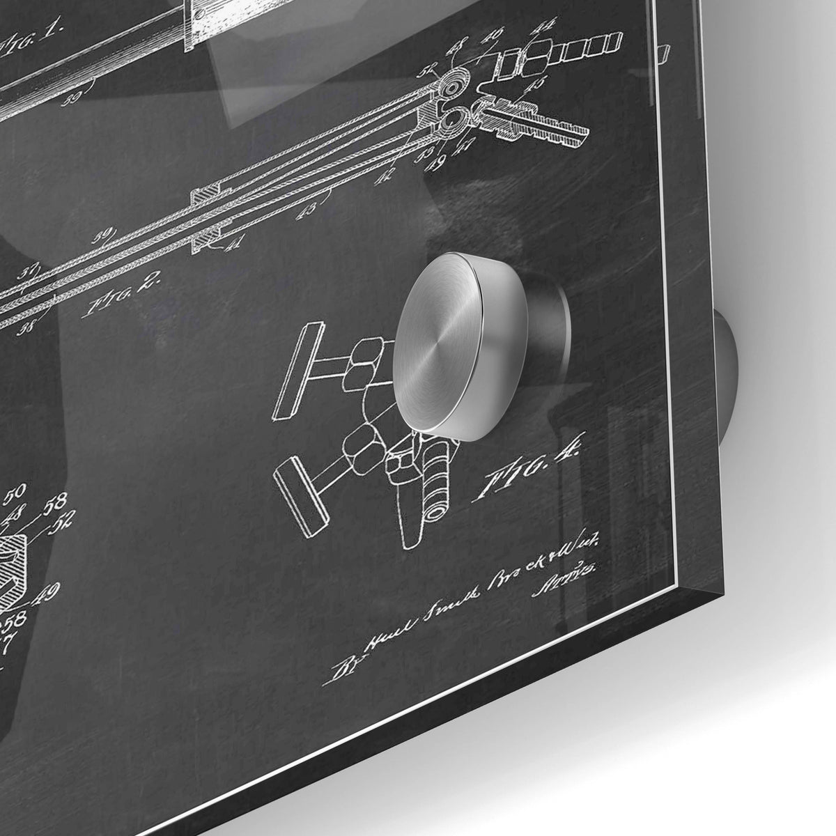 Epic Art 'Welding Torch Blueprint Patent Chalkboard' Acrylic Glass Wall Art,24x36