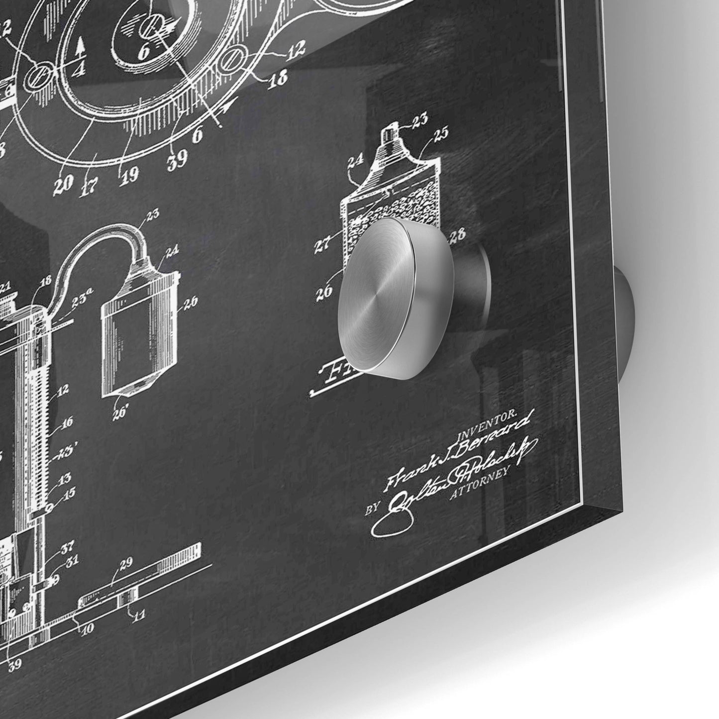 Epic Art 'Coffee Percolator Blueprint Patent Chalkboard' Acrylic Glass Wall Art,24x36