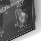 Epic Art 'Sewing Machine Blueprint Patent Chalkboard' Acrylic Glass Wall Art,24x36