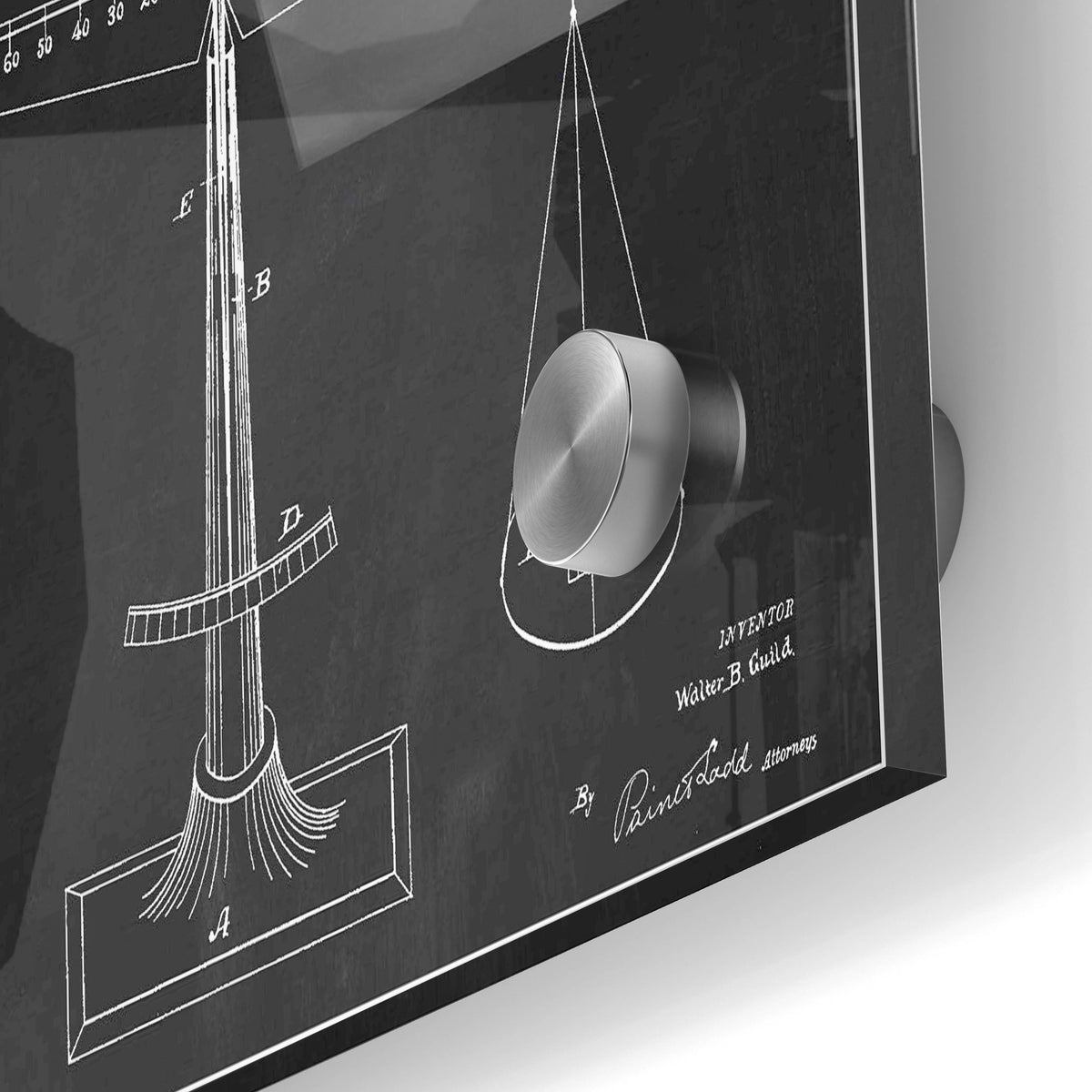 Epic Art 'Scales of Justice Blueprint Patent Chalkboard' Acrylic Glass Wall Art,24x36