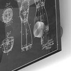 Epic Art 'Dress Form Blueprint Patent Chalkboard' Acrylic Glass Wall Art,24x36