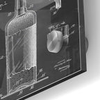 Epic Art 'Bottle Blueprint Patent Chalkboard' Acrylic Glass Wall Art,24x36