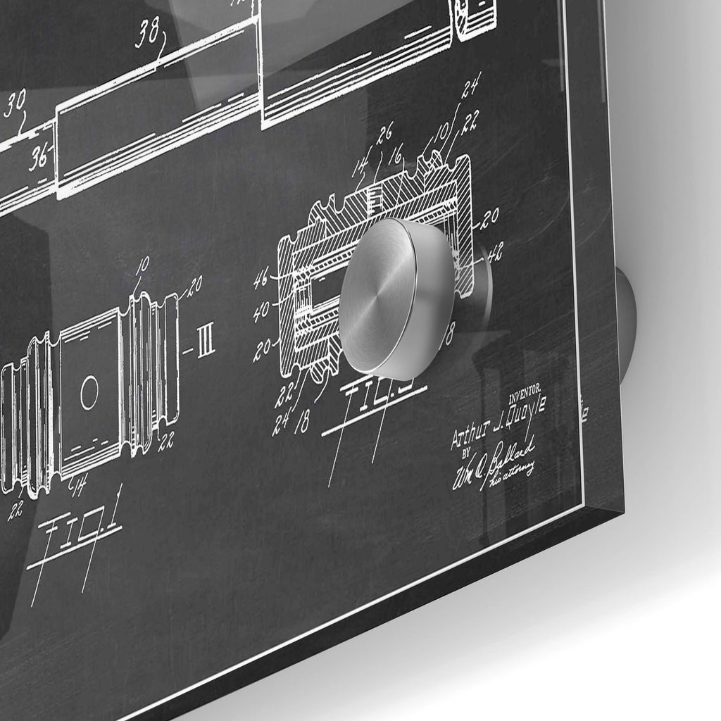 Epic Art 'Judge's Gavel Blueprint Patent Chalkboard' Acrylic Glass Wall Art,24x36
