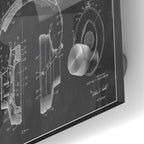 Epic Art 'Headphones Blueprint Patent Chalkboard' Acrylic Glass Wall Art,24x36