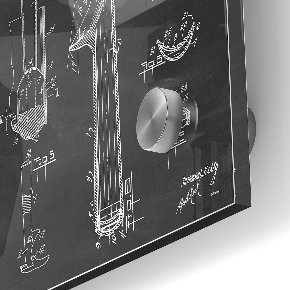 Epic Art 'Ice Cream Scoop Blueprint Patent Chalkboard' Acrylic Glass Wall Art,24x36