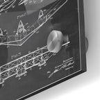 Epic Art 'Tripod Flying Boat Blueprint Patent Chalkboard' Acrylic Glass Wall Art,24x36