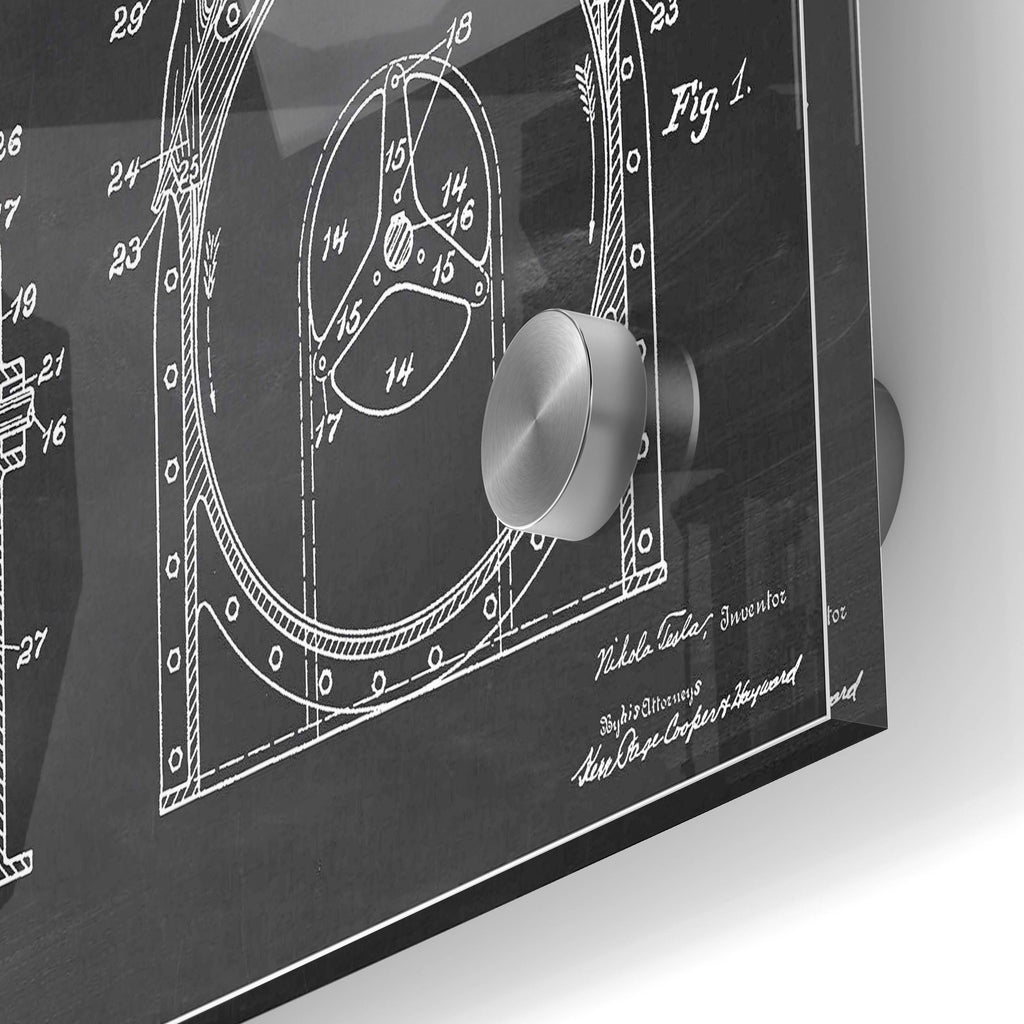 Epic Art 'Tesla Turbine Blueprint Patent Chalkboard' Acrylic Glass Wall Art,24x36