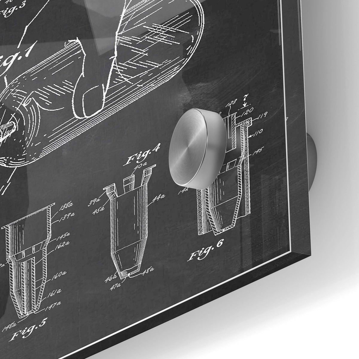 Epic Art 'Whiskey Pourer Blueprint Patent Chalkboard' Acrylic Glass Wall Art,24x36