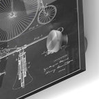 Epic Art 'Brake for Vintage Bicycle Blueprint Patent Chalkboard' Acrylic Glass Wall Art,24x36