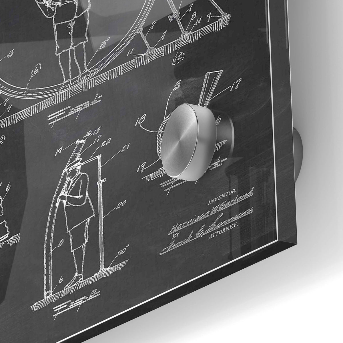 Epic Art 'Golf Teaching Device Blueprint Patent Chalkboard' Acrylic Glass Wall Art,24x36