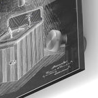 Epic Art 'Soap Dispenser Blueprint Patent Chalkboard' Acrylic Glass Wall Art,24x36