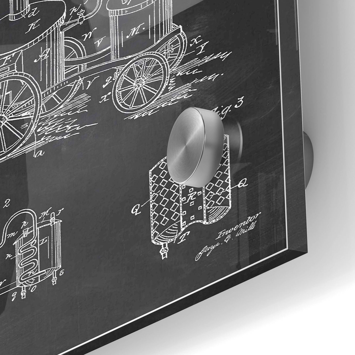 Epic Art 'Distillery Apparatus Blueprint Patent Chalkboard' Acrylic Glass Wall Art,24x36