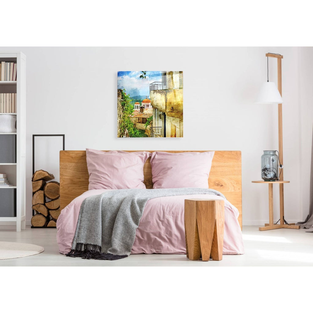 Epic Art 'Santorini II' Acrylic Glass Wall Art,36x36