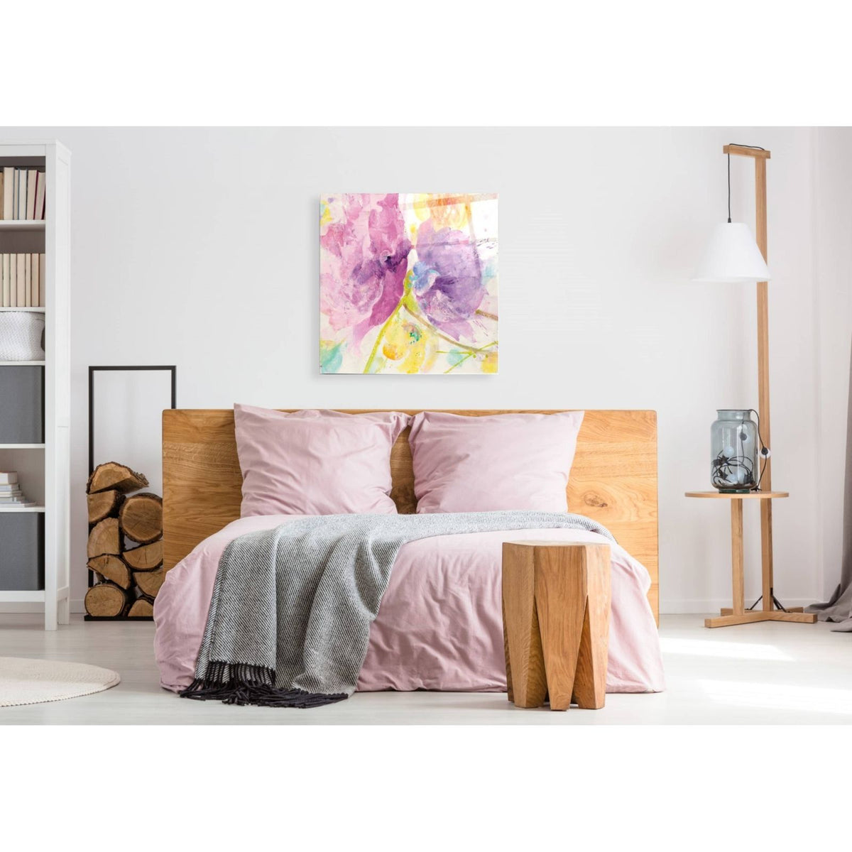 Spring Abstracts Florals I by Albena Hristova - 36x36 acrylic wall art in a room