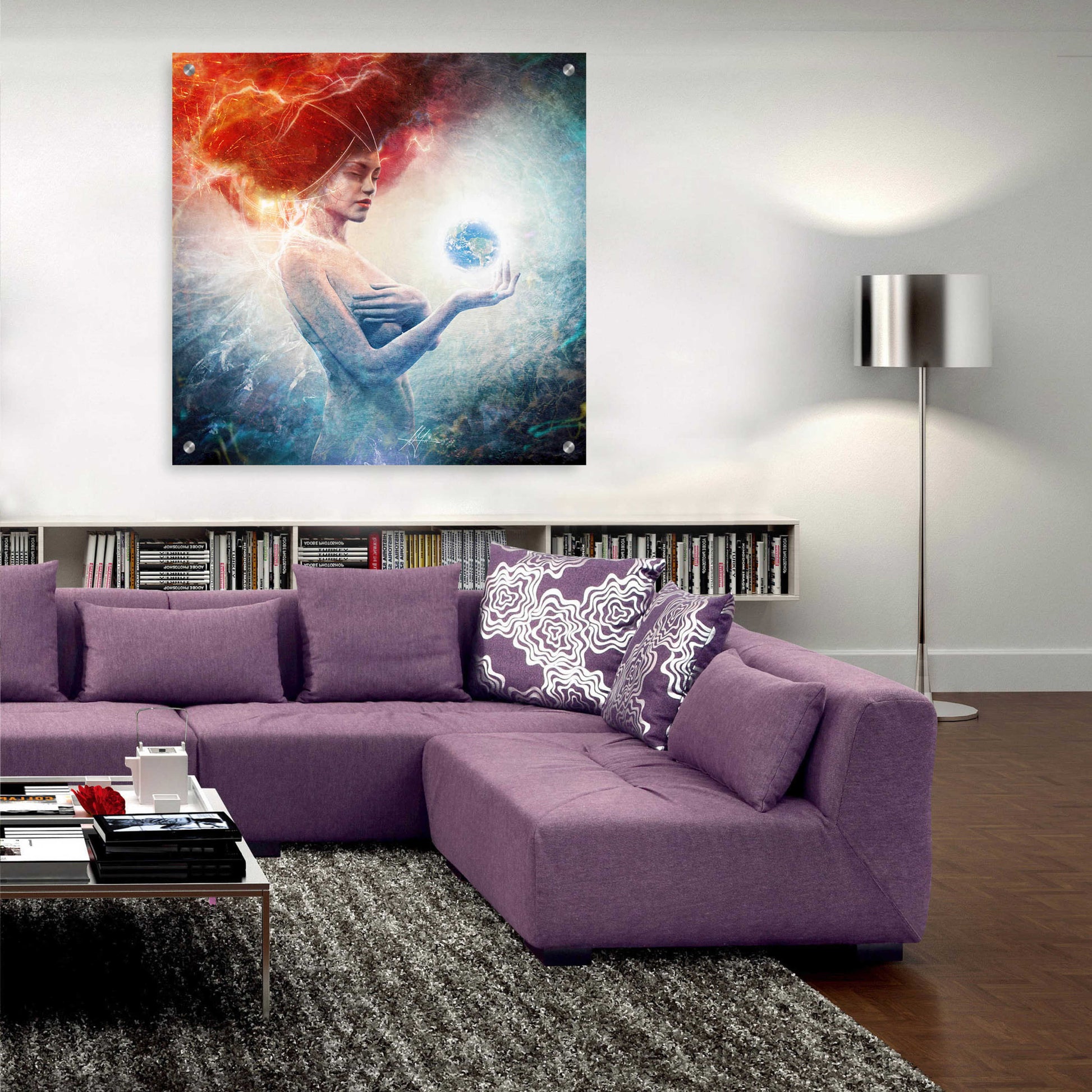 Epic Art 'Living Frequencies' by Mario Sanchez Nevado, Acrylic Glass Wall Art,36x36