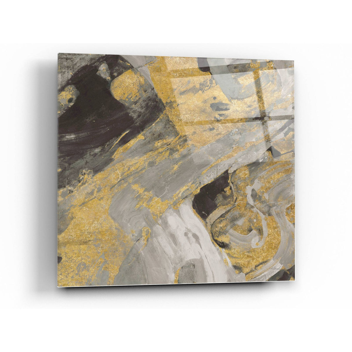 Moab Gold and Black by Albena Hristova acrylic glass wall art