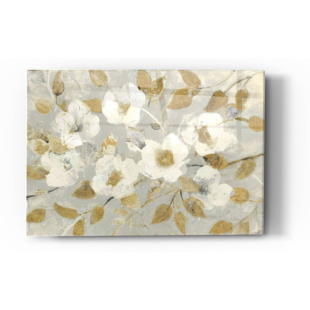 Fading Spring Gray and Gold by Albena Hristova acrylic glass wall art