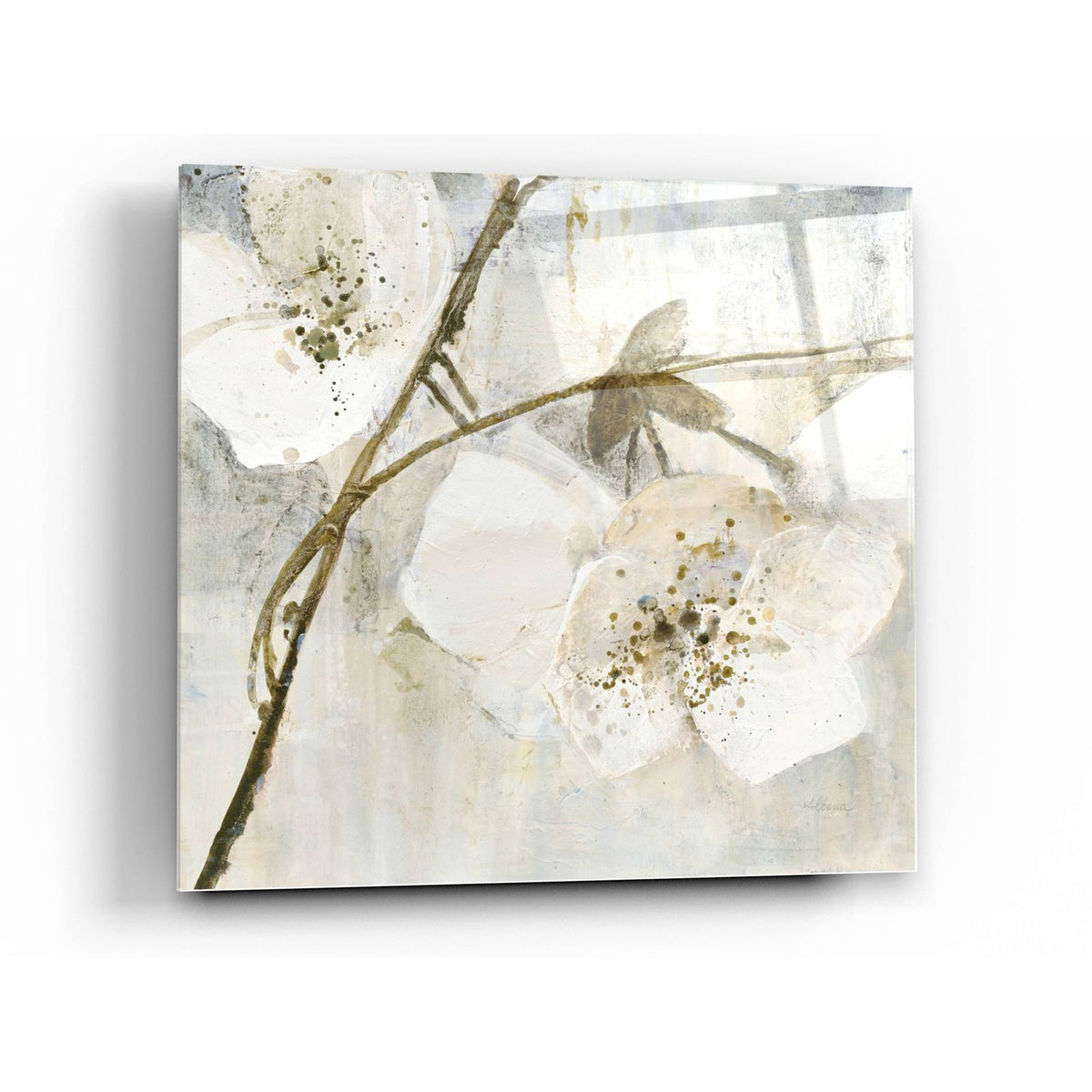 Elegance II Greige by Albena Hristova acrylic glass wall art