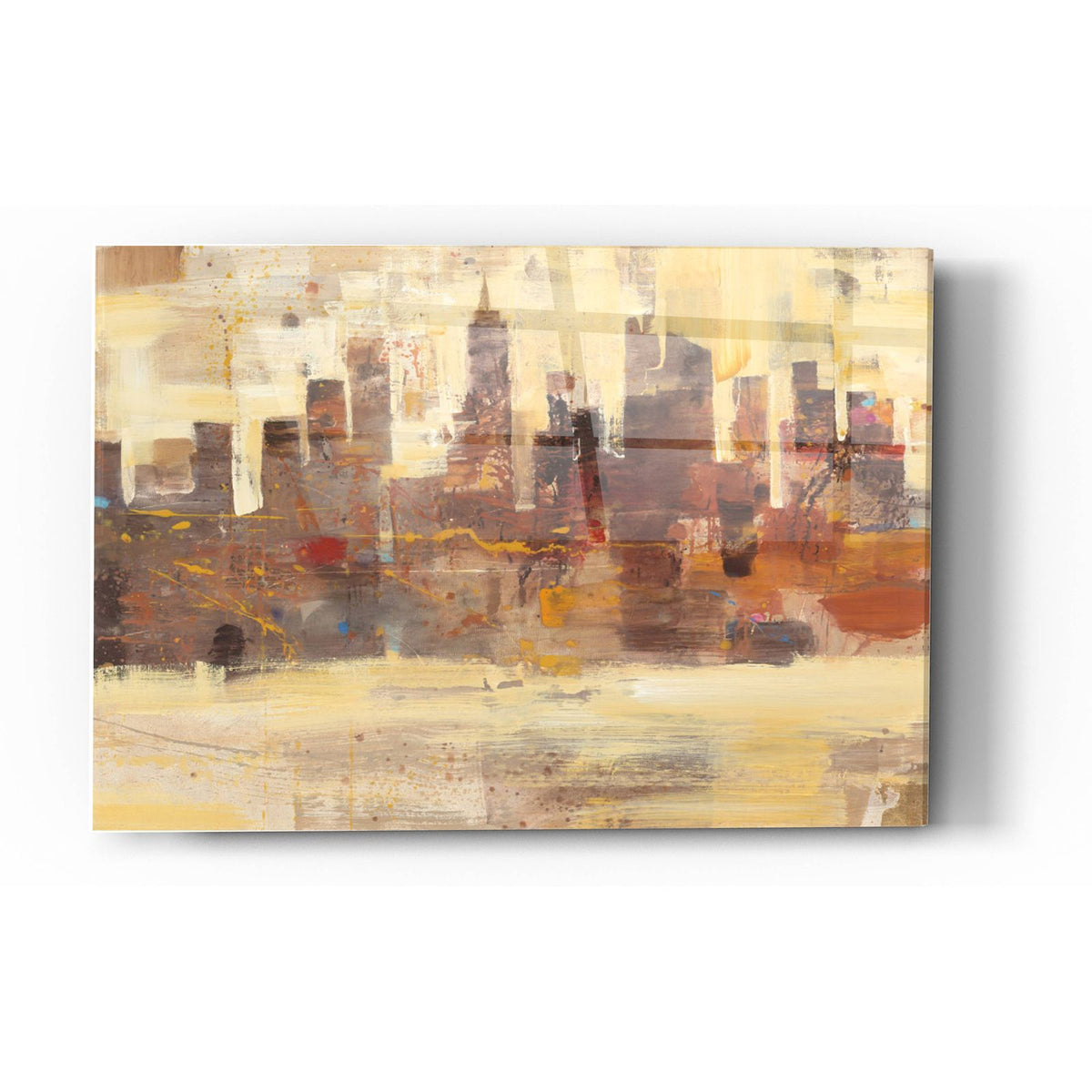City Skyline at Dusk by Albena Hristova acrylic glass wall art
