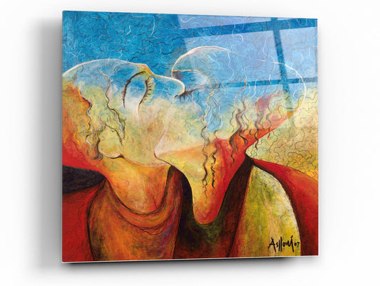 Epic Art 'The Kiss' by Samedin Asllani, Acrylic Glass Wall Art