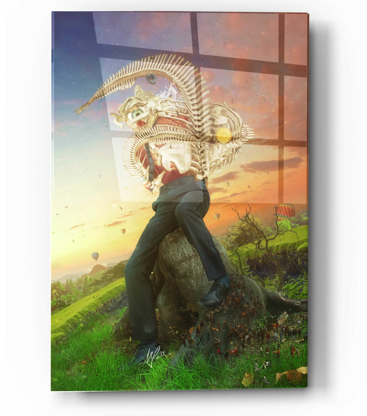 Epic Art 'Afraid of Monsters' by Mario Sanchez Nevado, Acrylic Glass Wall Art