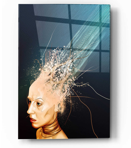 Epic Art 'Emotionless' by Mario Sanchez Nevado, Acrylic Glass Wall Art