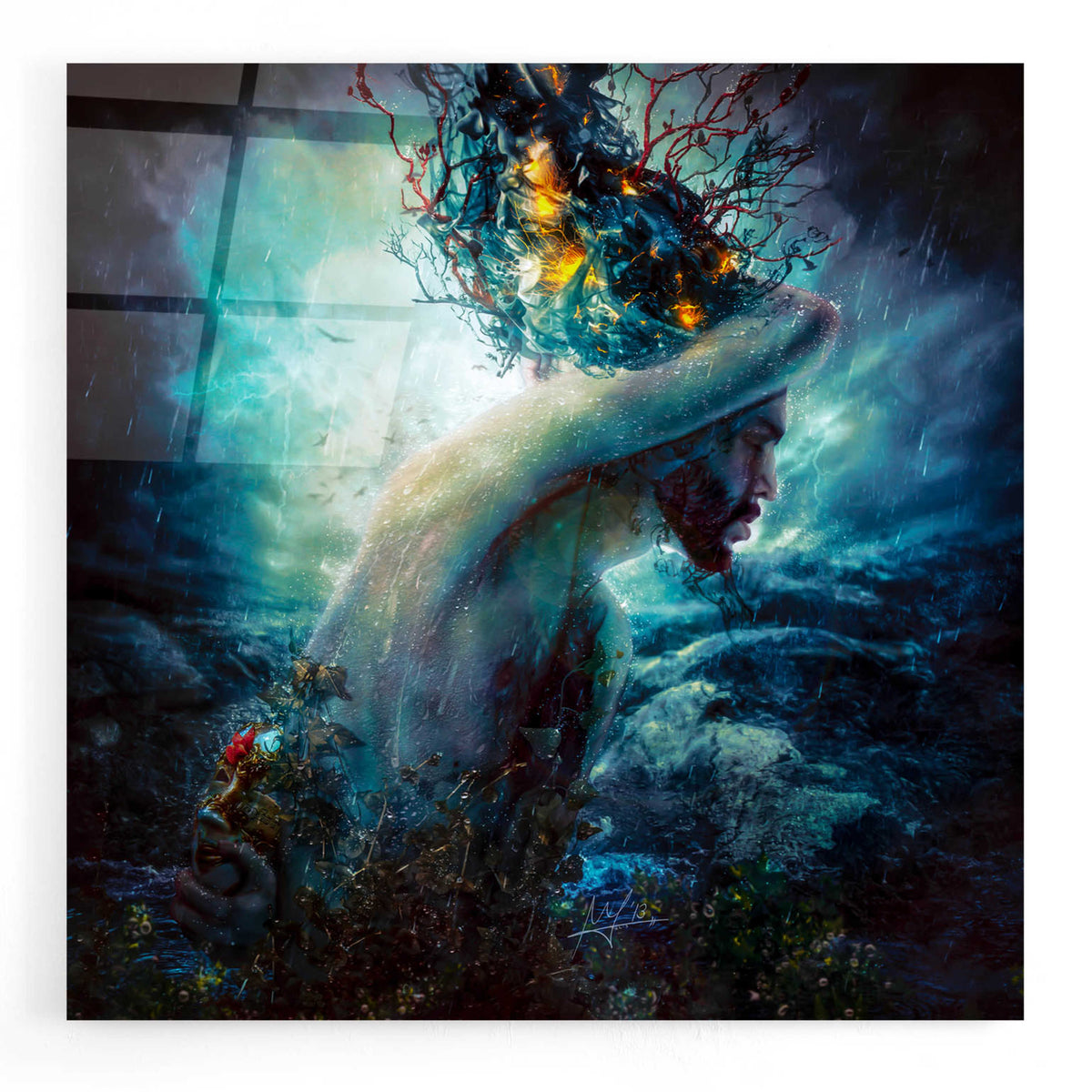 Epic Art 'Charade' by Mario Sanchez Nevado, Acrylic Glass Wall Art