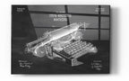 Epic Art 'Type Writing Machine Blueprint Patent Chalkboard' Acrylic Glass Wall Art