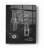 Epic Art 'Lipstick Case Blueprint Chalkboard Patent' Acrylic Glass Wall Art