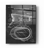 Epic Art 'Police Uniform Cap Blueprint Patent Chalkboard' Acrylic Glass Wall Art