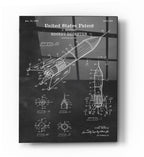 Epic Art 'Rocket Ship Blueprint Patent Chalkboard' Acrylic Glass Wall Art