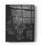 Epic Art 'Space Suit Blueprint Patent Chalkboard' Acrylic Glass Wall Art