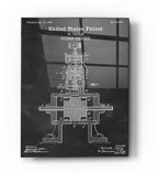 Epic Art 'Tesla Steam Engine Blueprint Patent Chalkboard' Acrylic Glass Wall Art