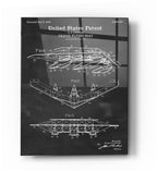 Epic Art 'Tripod Flying Boat Blueprint Patent Chalkboard' Acrylic Glass Wall Art