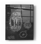 Epic Art 'Hand Grenade Blueprint Patent Chalkboard' Acrylic Glass Wall Art