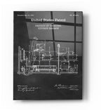 Epic Art 'Kitchen Garbage Blueprint Patent Chalkboard' Acrylic Glass Wall Art