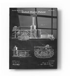 Epic Art 'Tractor Blueprint Patent Chalkboard' Acrylic Glass Wall Art