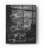 Epic Art 'Military Vehicle Blueprint Patent Chalkboard' Acrylic Glass Wall Art