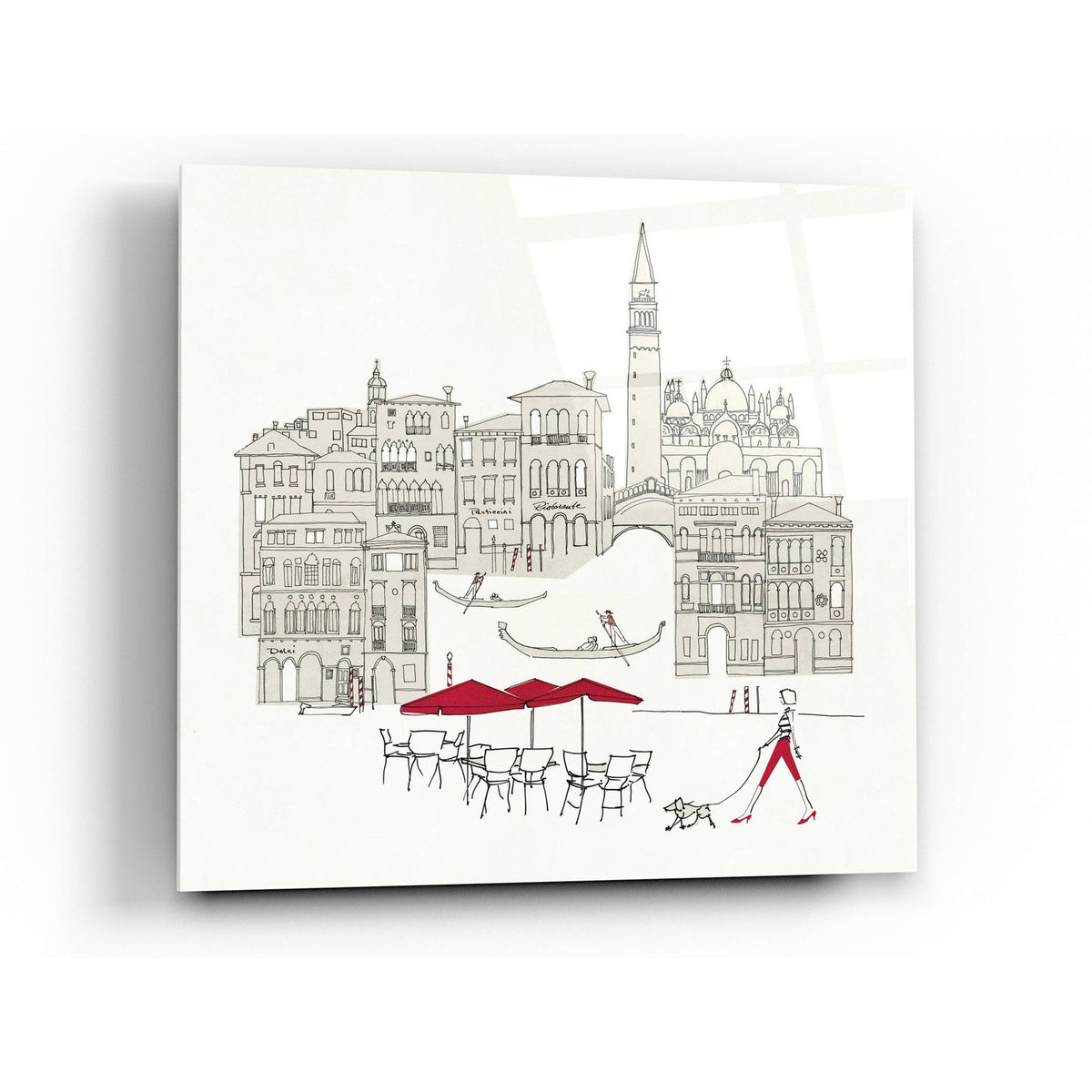 World Cafe IV Venice Red by Avery Tillmon acrylic glass wall art