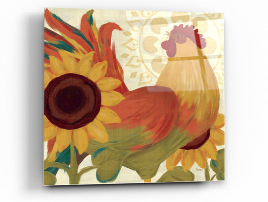 Epic Art 'Spice Roosters II' by Veronique Charron, Acrylic Glass Wall Art