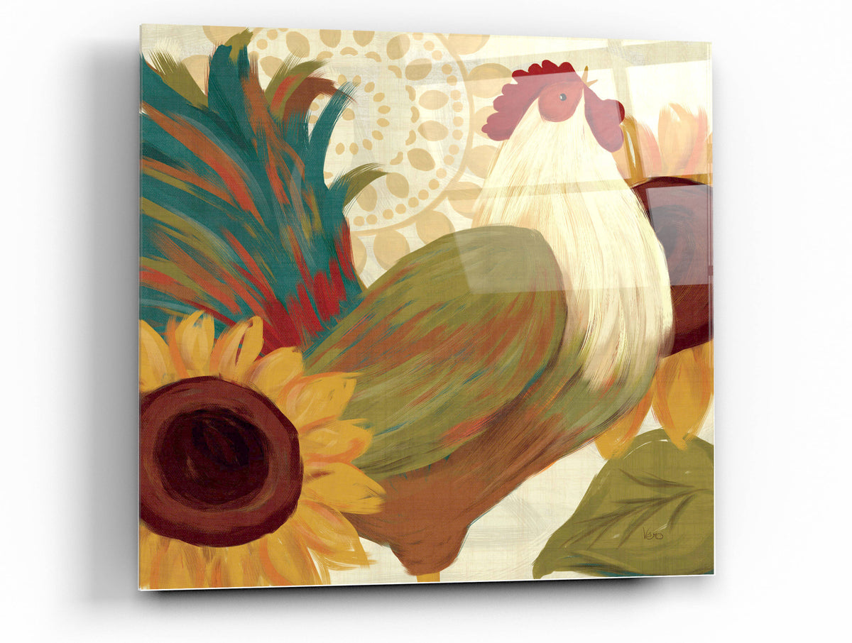 Epic Art 'Spice Roosters I' by Veronique Charron, Acrylic Glass Wall Art