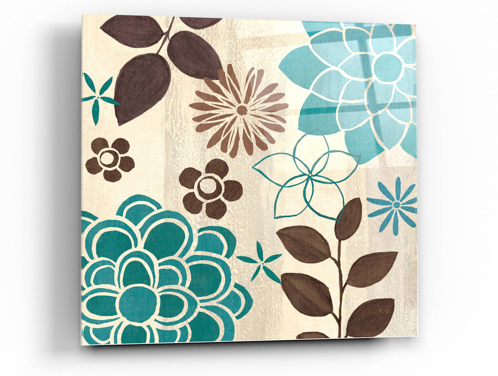 Epic Art 'Abstract Garden Blue II' by Veronique Charron, Acrylic Glass Wall Art