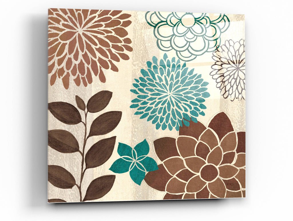 Epic Art 'Abstract Garden Blue I' by Veronique Charron, Acrylic Glass Wall Art
