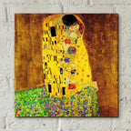 Epic Art 'The Kiss' by Gustav Klimt, Acrylic Glass Wall Art,12x12